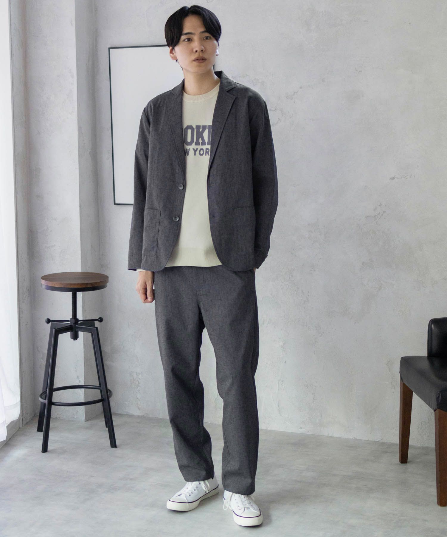 URBAN COLLECTION リネンライクパンツ メンズ