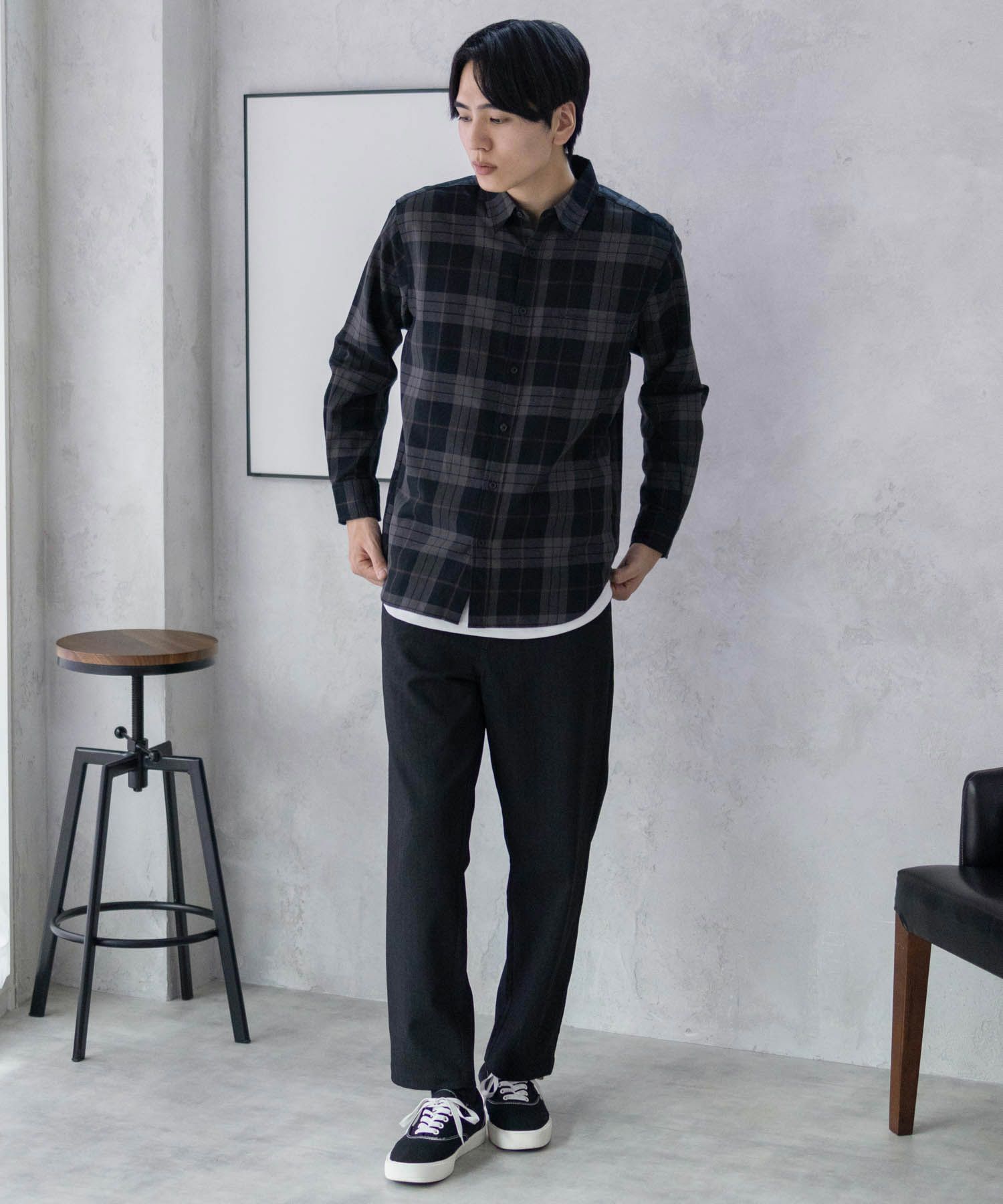 URBAN COLLECTION リネンライクパンツ メンズ