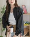 nAvy バンドカラー前開きシャツ レディース