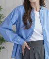 nAvy バンドカラー前開きシャツ レディース