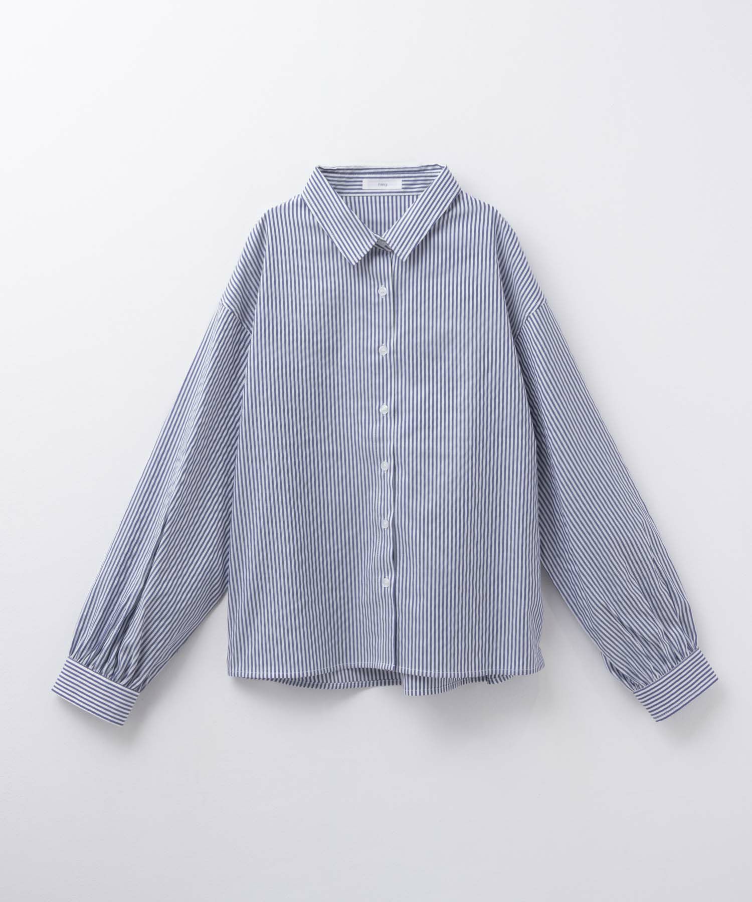 nAvy ストライプ前開きシャツ レディース
