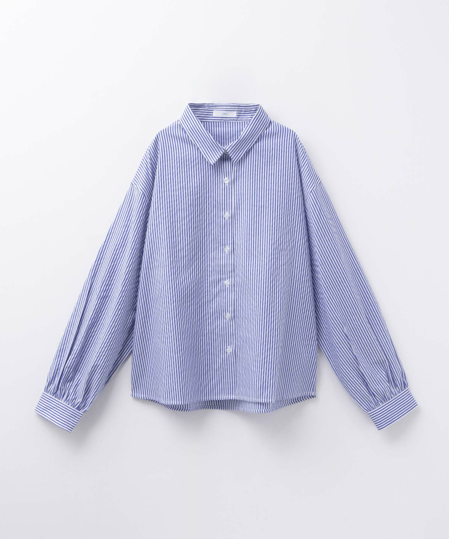 nAvy ストライプ前開きシャツ レディース