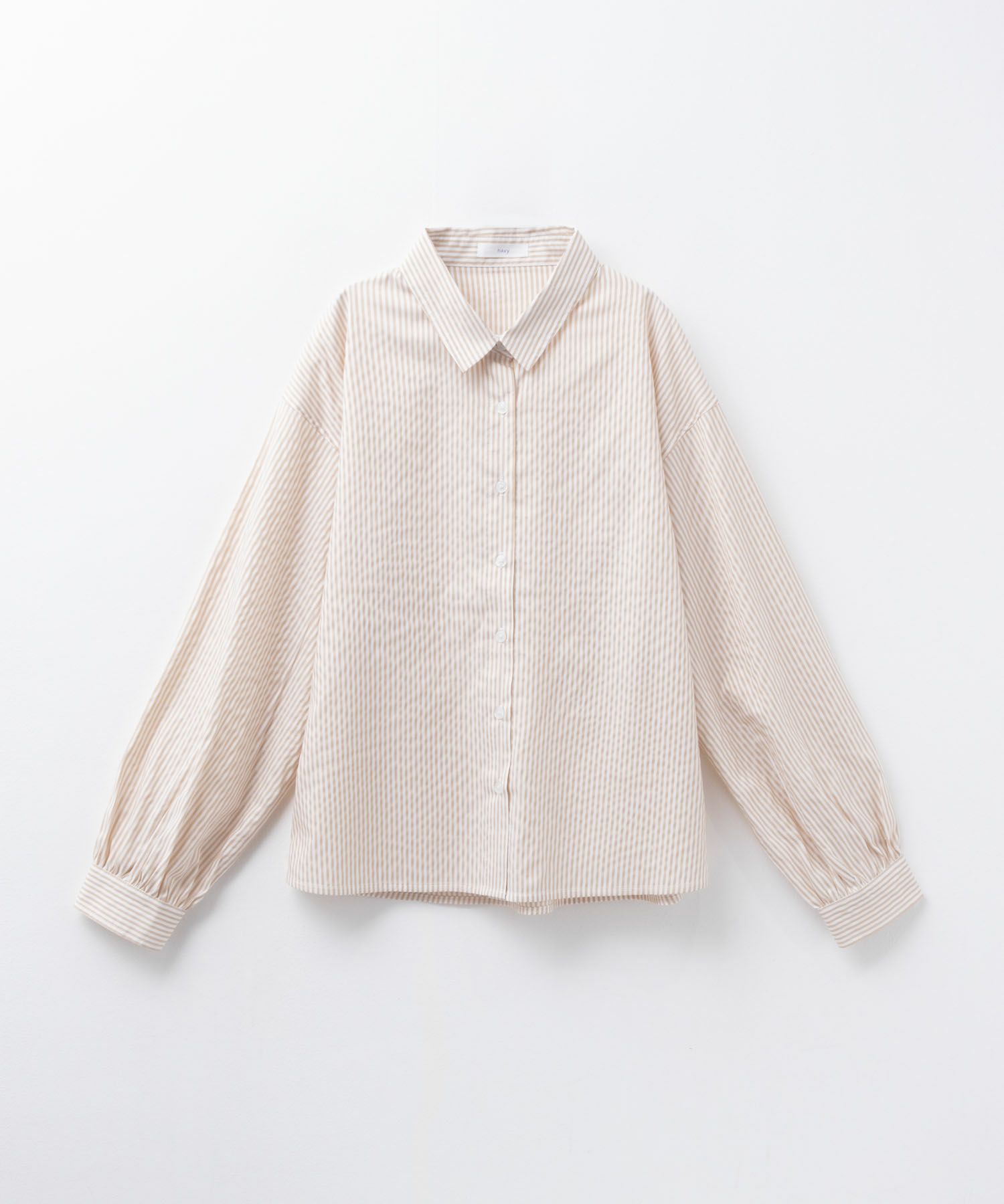 nAvy ストライプ前開きシャツ レディース