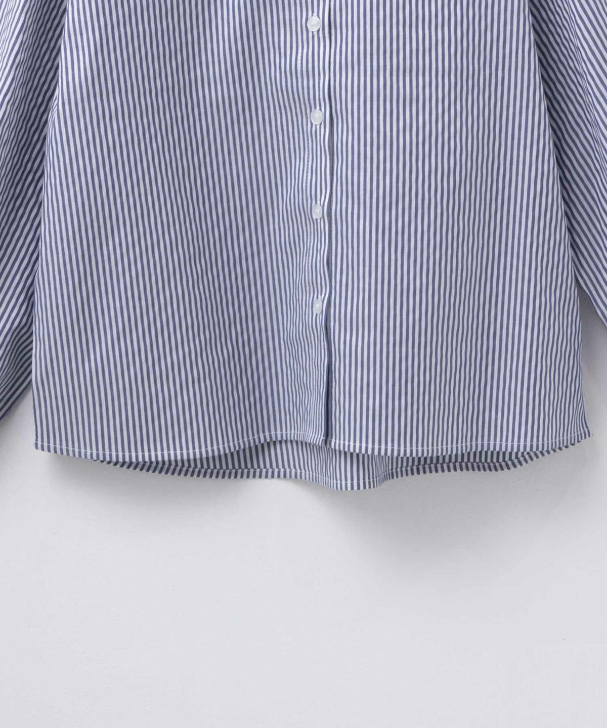 nAvy ストライプ前開きシャツ レディース