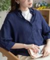 nAvy  スラブ前開き7分袖シャツ レディース商品サムネイル-16