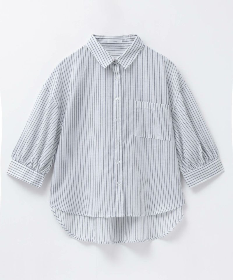 nAvy  スラブ前開き7分袖シャツ レディース商品画像-18