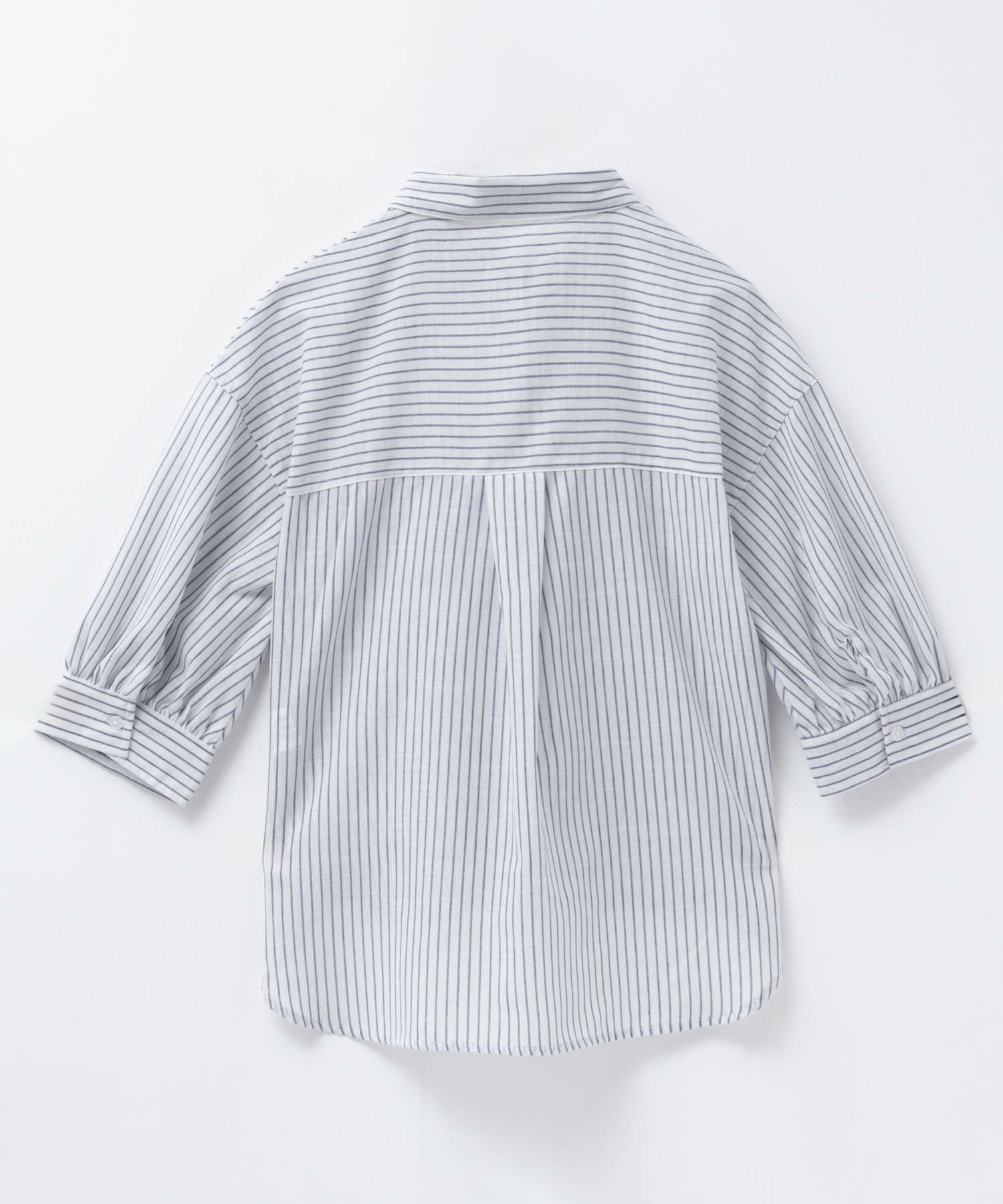 nAvy スラブ前開き7分袖シャツ レディース