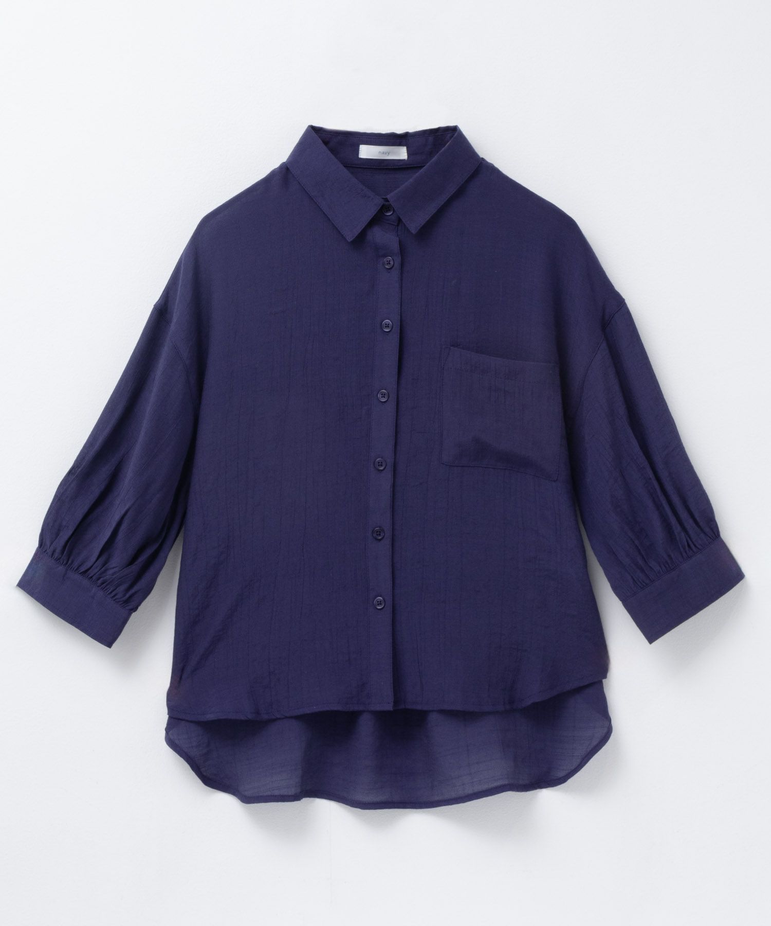 nAvy スラブ前開き7分袖シャツ レディース商品画像-22