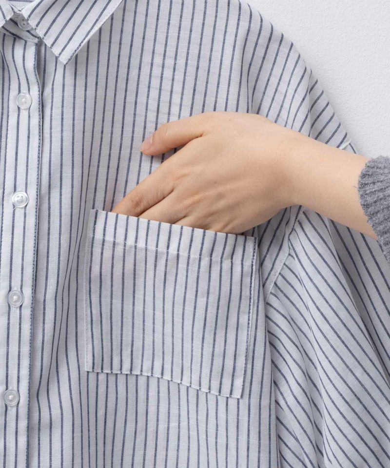 nAvy  スラブ前開き7分袖シャツ レディース商品画像-24