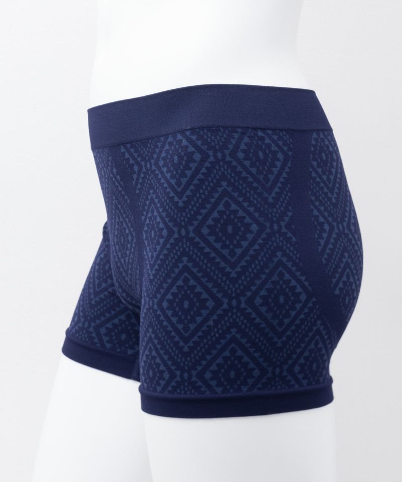 NAVY  オルテガ柄成型ボクサーパンツ メンズ メール便 対応商品商品画像-2