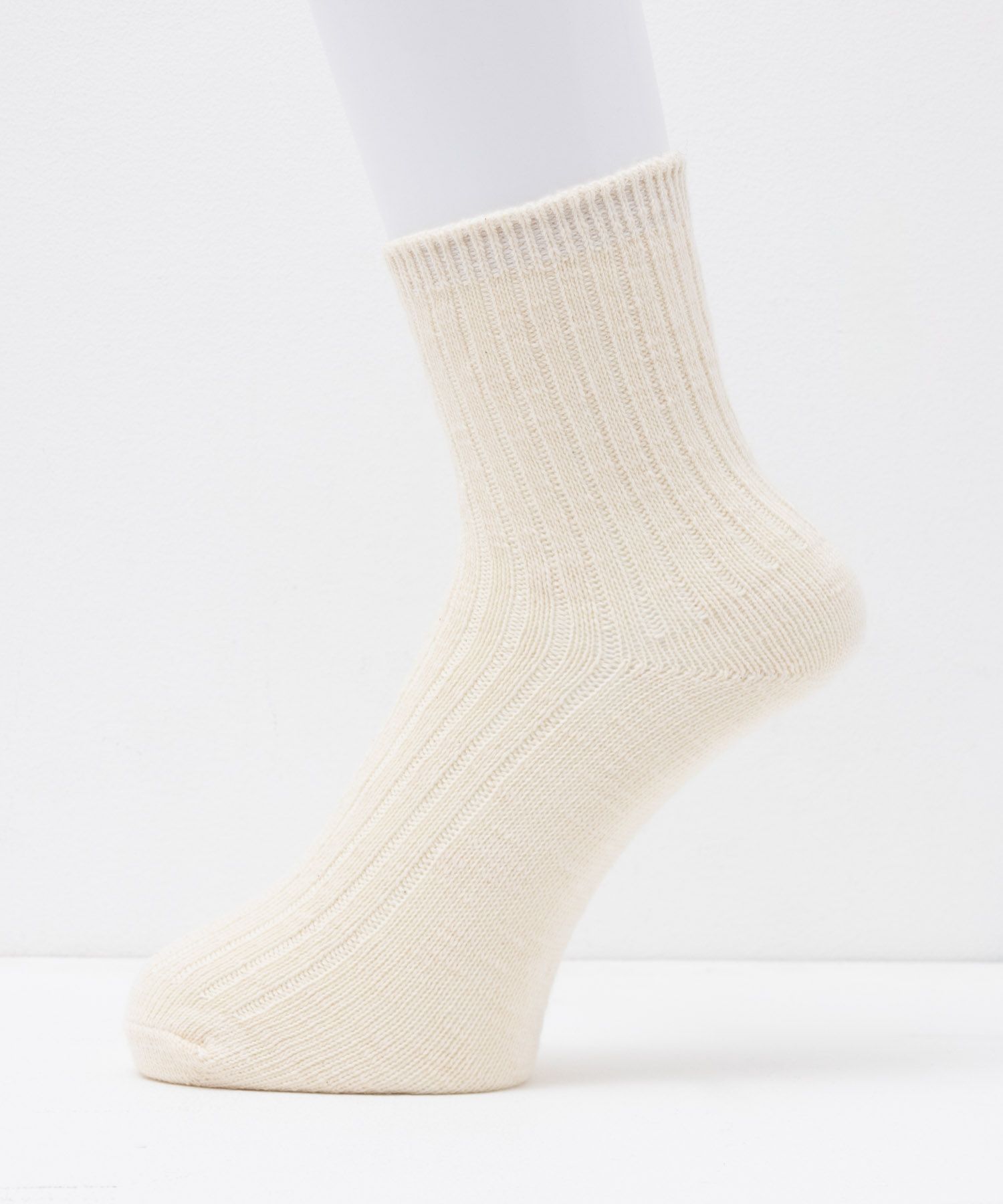 NAVY  クオーターソックス USAコットンスラブ レディース メール便 対応商品商品画像-2