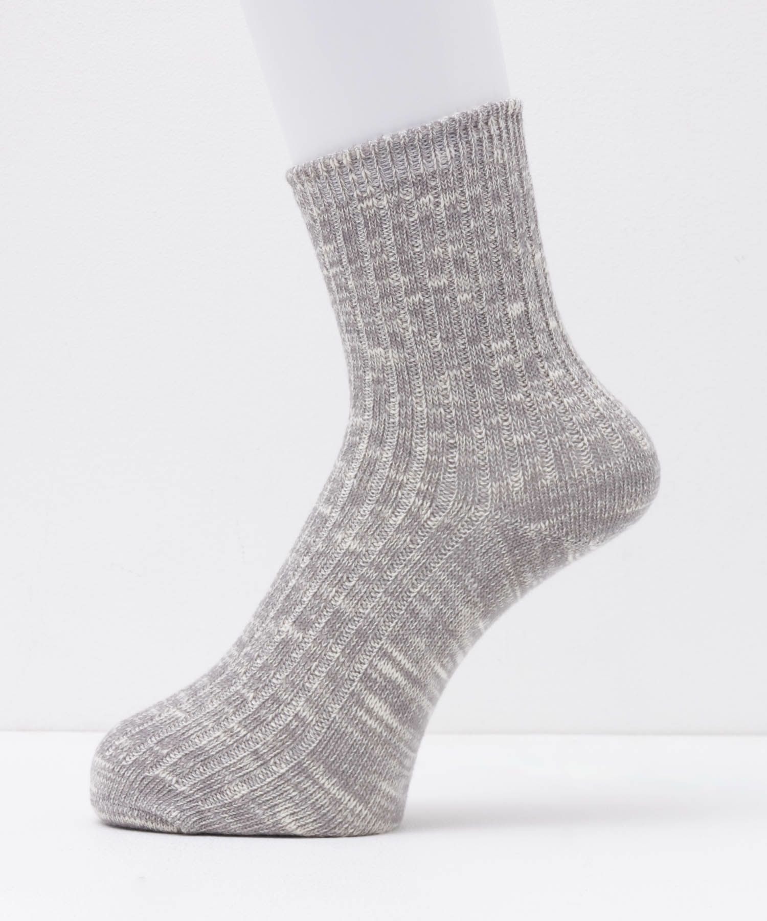 NAVY クオーターソックス USAコットンスラブ レディース メール便 対応商品商品画像-3