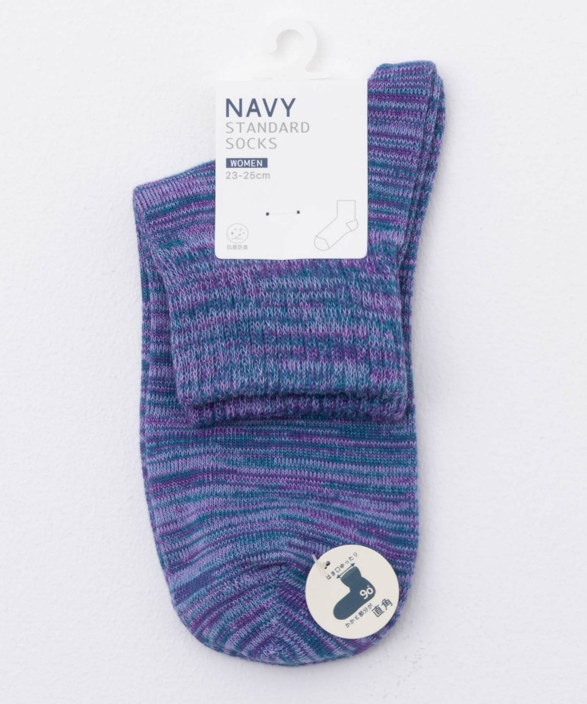 NAVY クオーターソックス カラーミックス レディース
