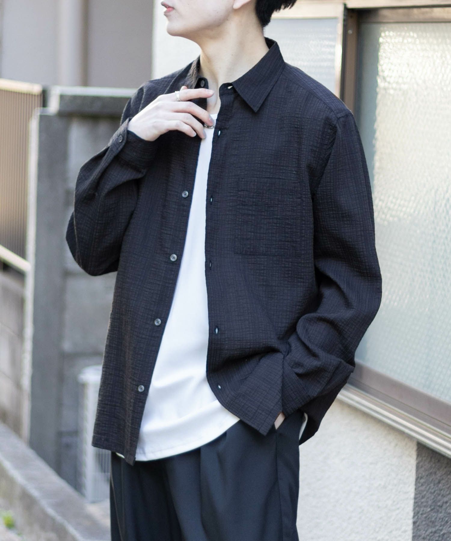 MOSSIMO  シアジャガードシャツ メンズ商品サムネイル-3