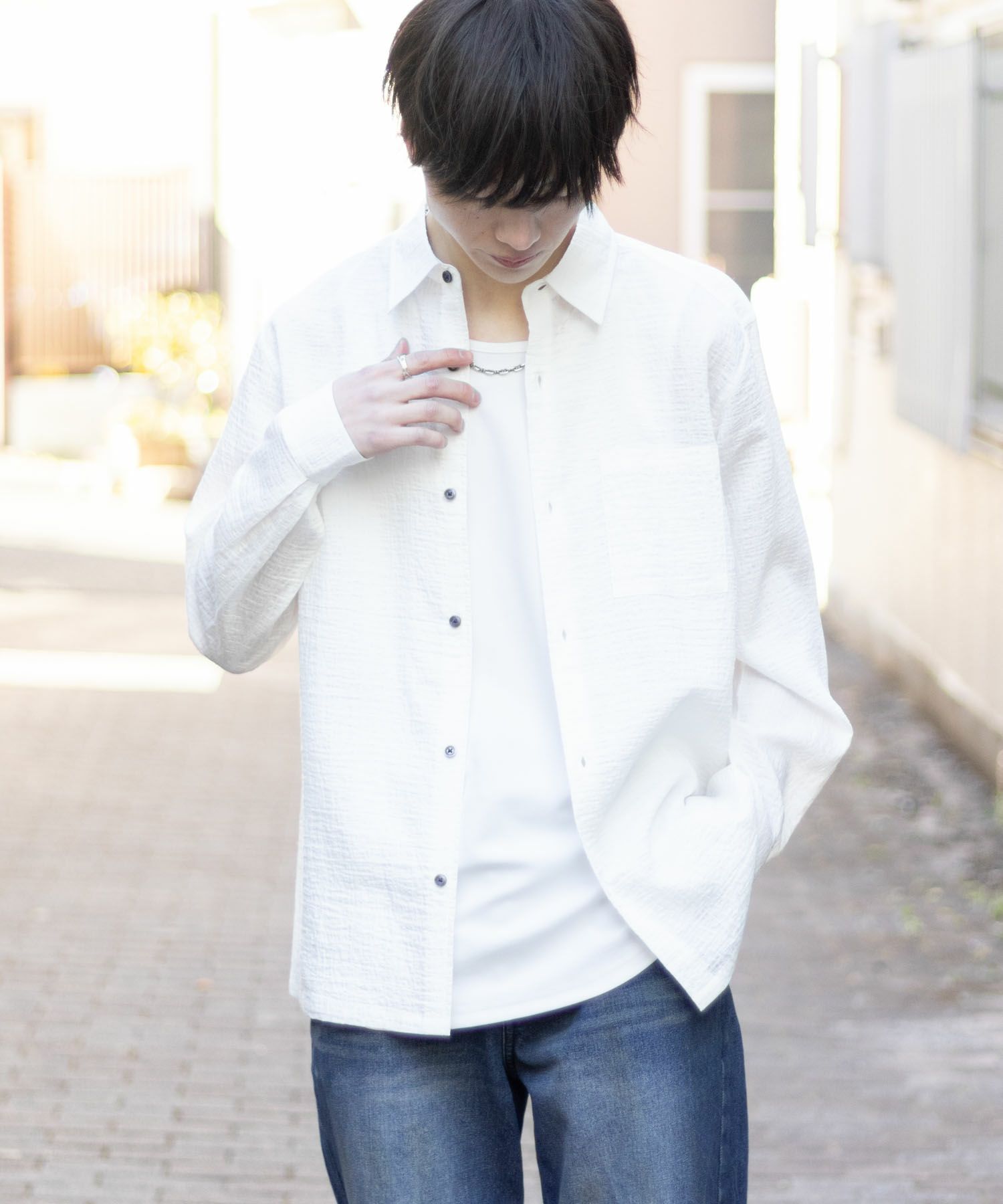 MOSSIMO シアジャガードシャツ メンズ