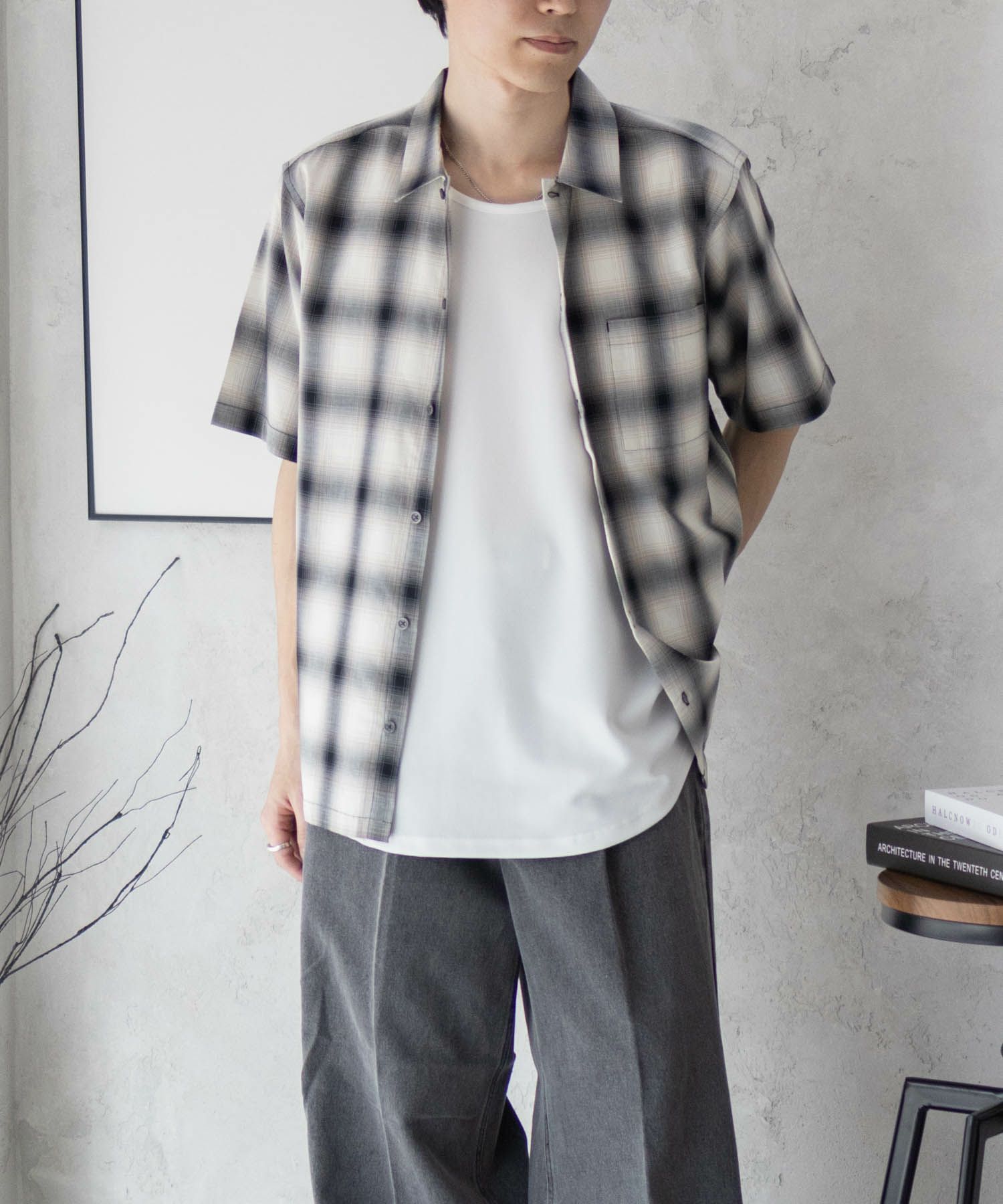 MOSSIMO  オンブレチェックシャツ メンズ商品サムネイル-3