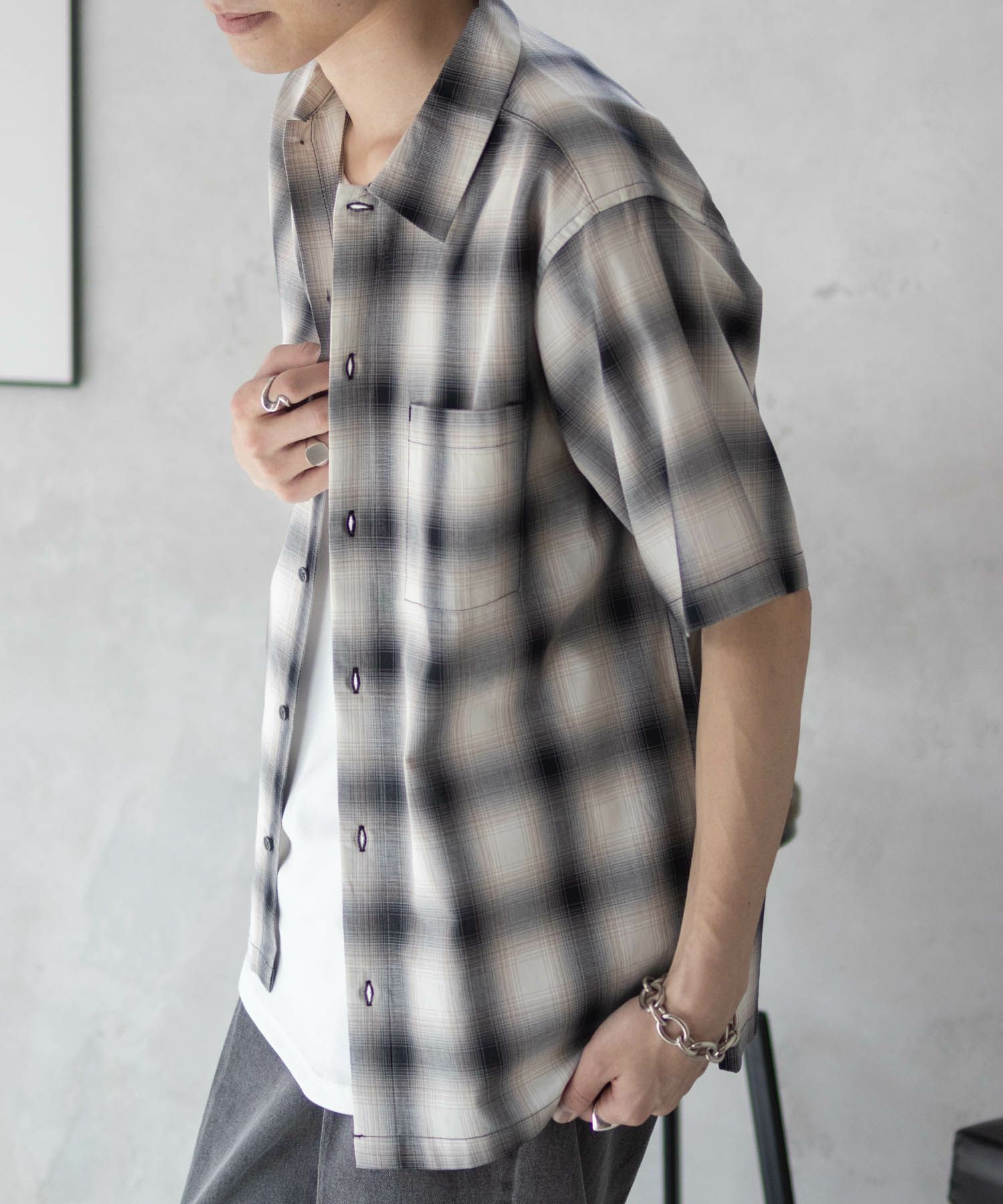 MOSSIMO オンブレチェックシャツ メンズ商品画像-18