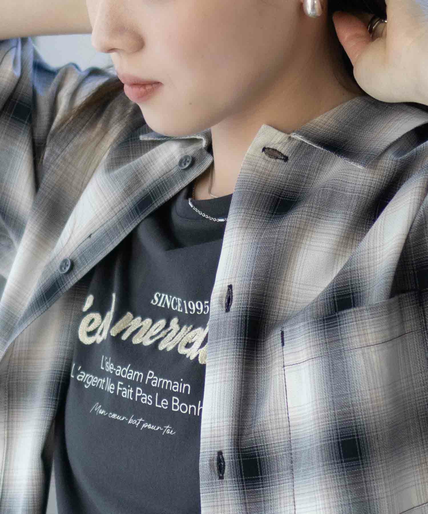MOSSIMO オンブレチェックシャツ メンズ