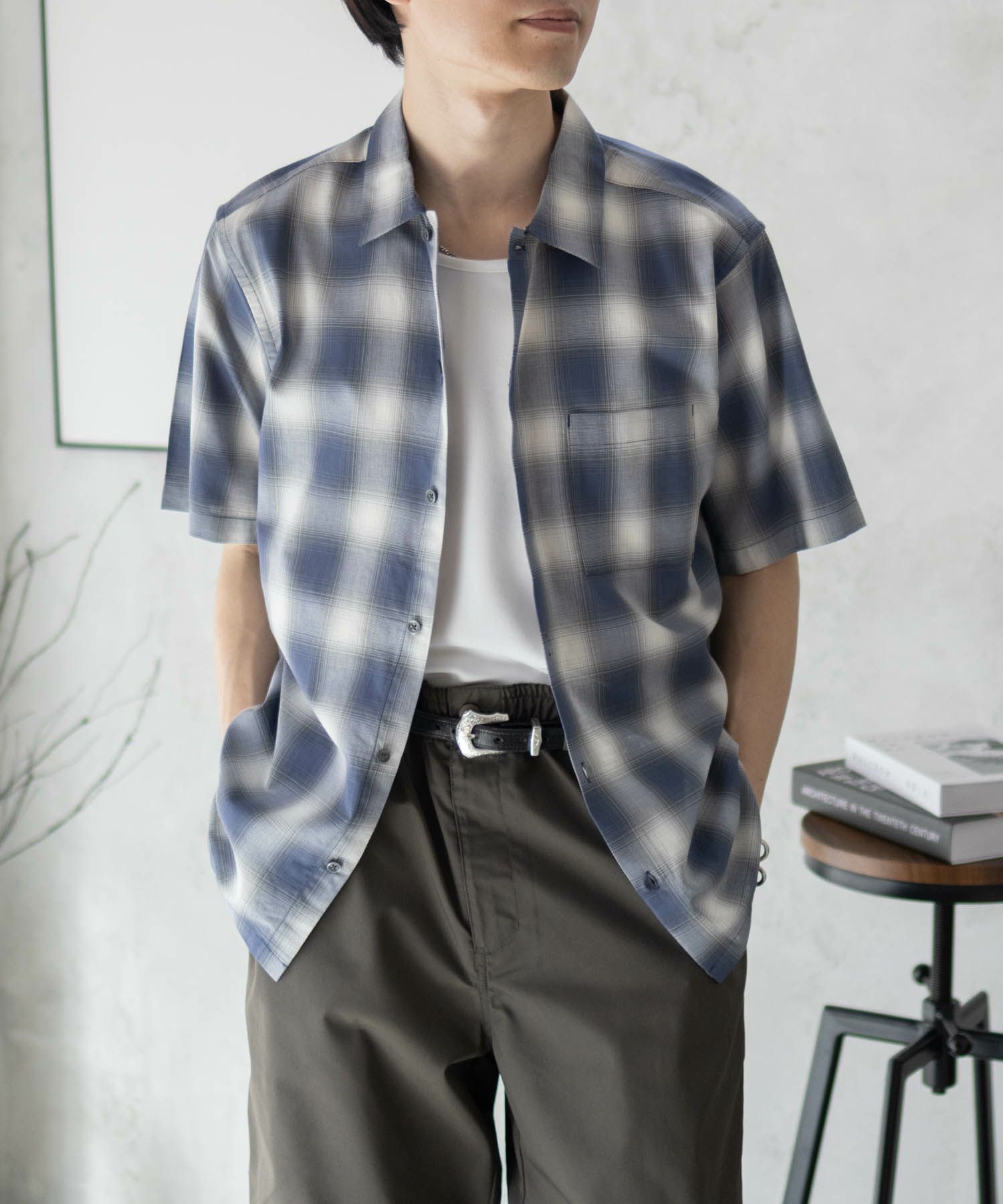 MOSSIMO  オンブレチェックシャツ メンズ商品サムネイル-24