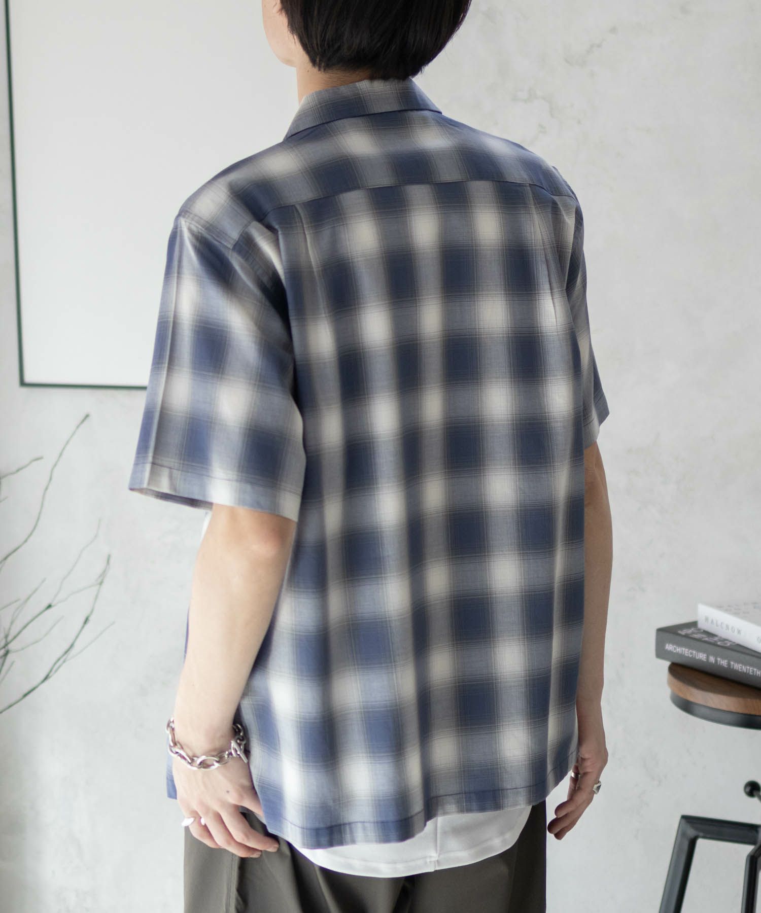 MOSSIMO オンブレチェックシャツ メンズ