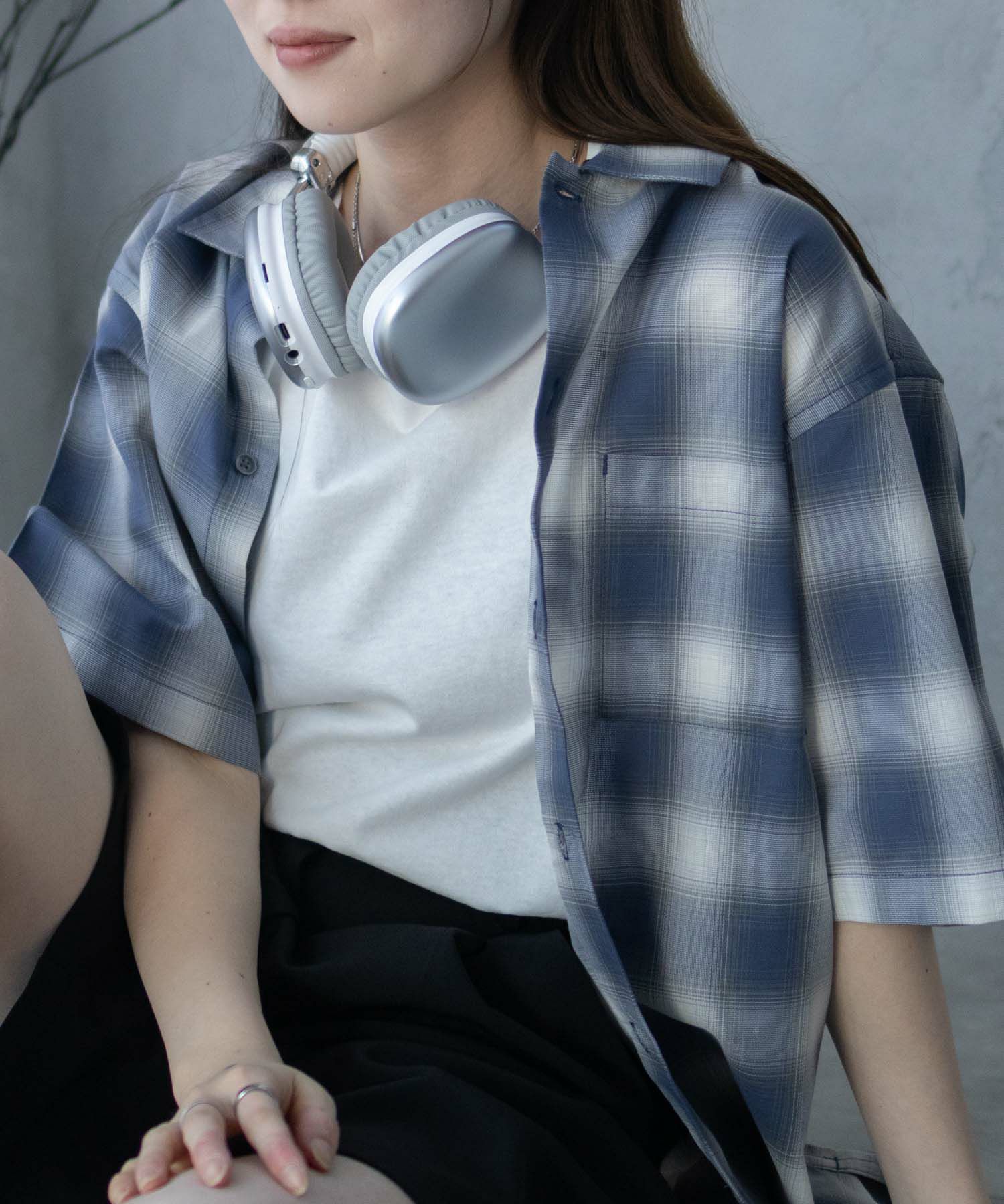 MOSSIMO オンブレチェックシャツ メンズ