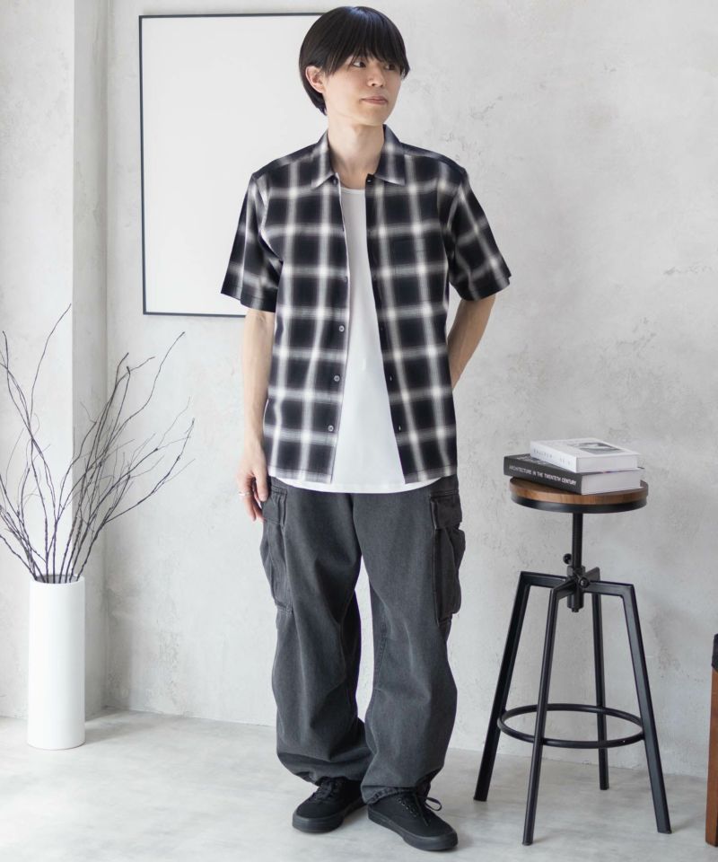 MOSSIMO オンブレチェックシャツ メンズ商品画像-35