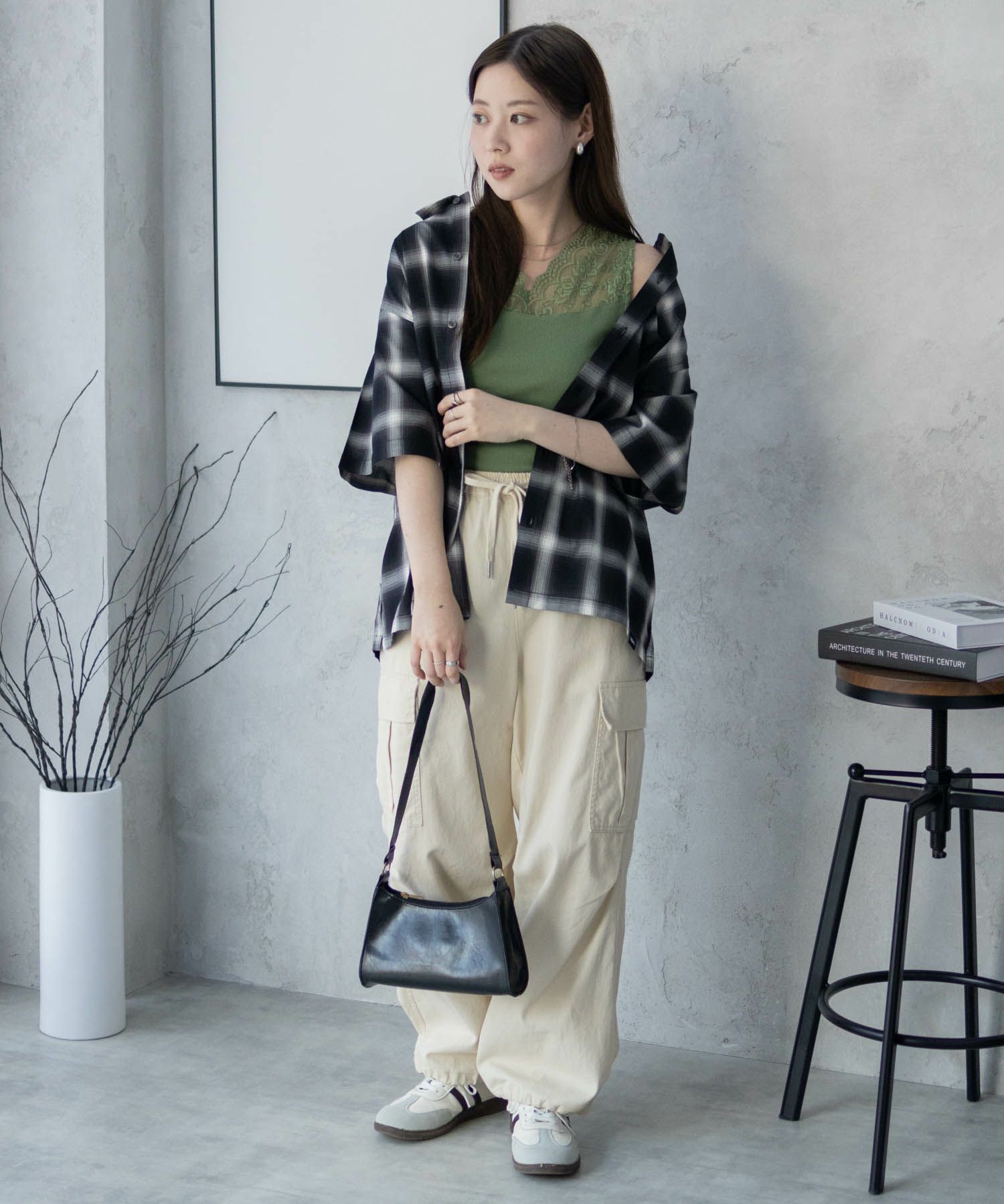 MOSSIMO オンブレチェックシャツ メンズ商品画像-36