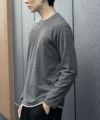 NAVY  メランジレイヤーTシャツ メンズ商品サムネイル-7