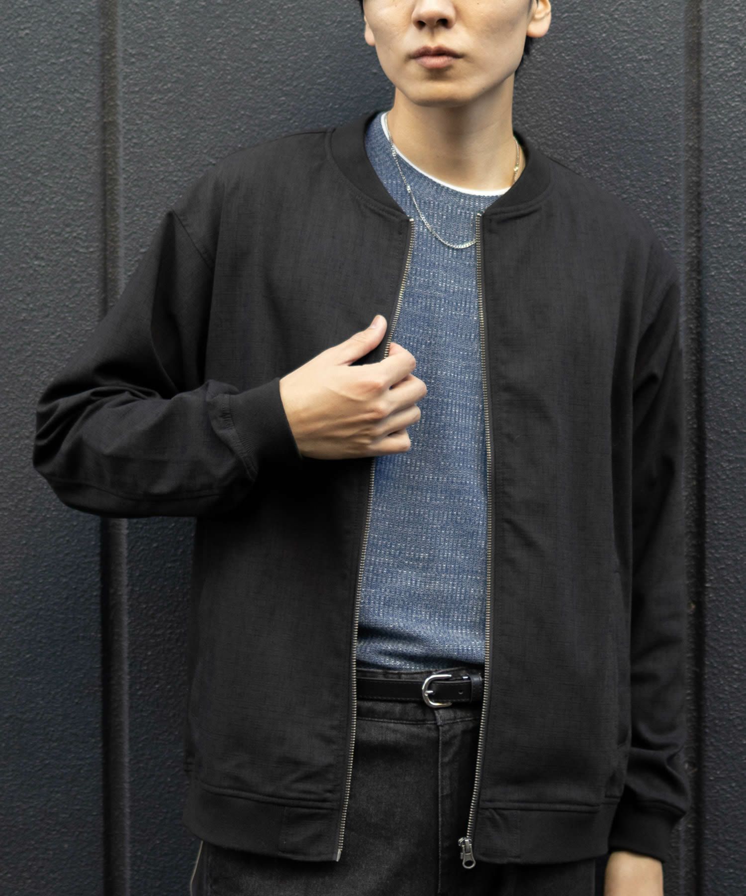 NAVY  メランジレイヤーTシャツ メンズ商品画像-11