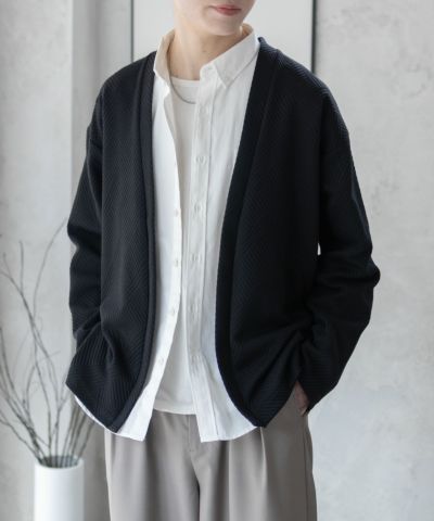 URBAN COLLECTION 膨れジャガードカーディガン メンズ