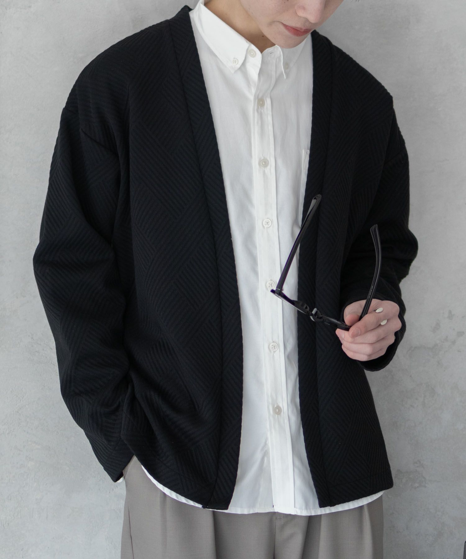 URBAN COLLECTION 膨れジャガードカーディガン メンズ