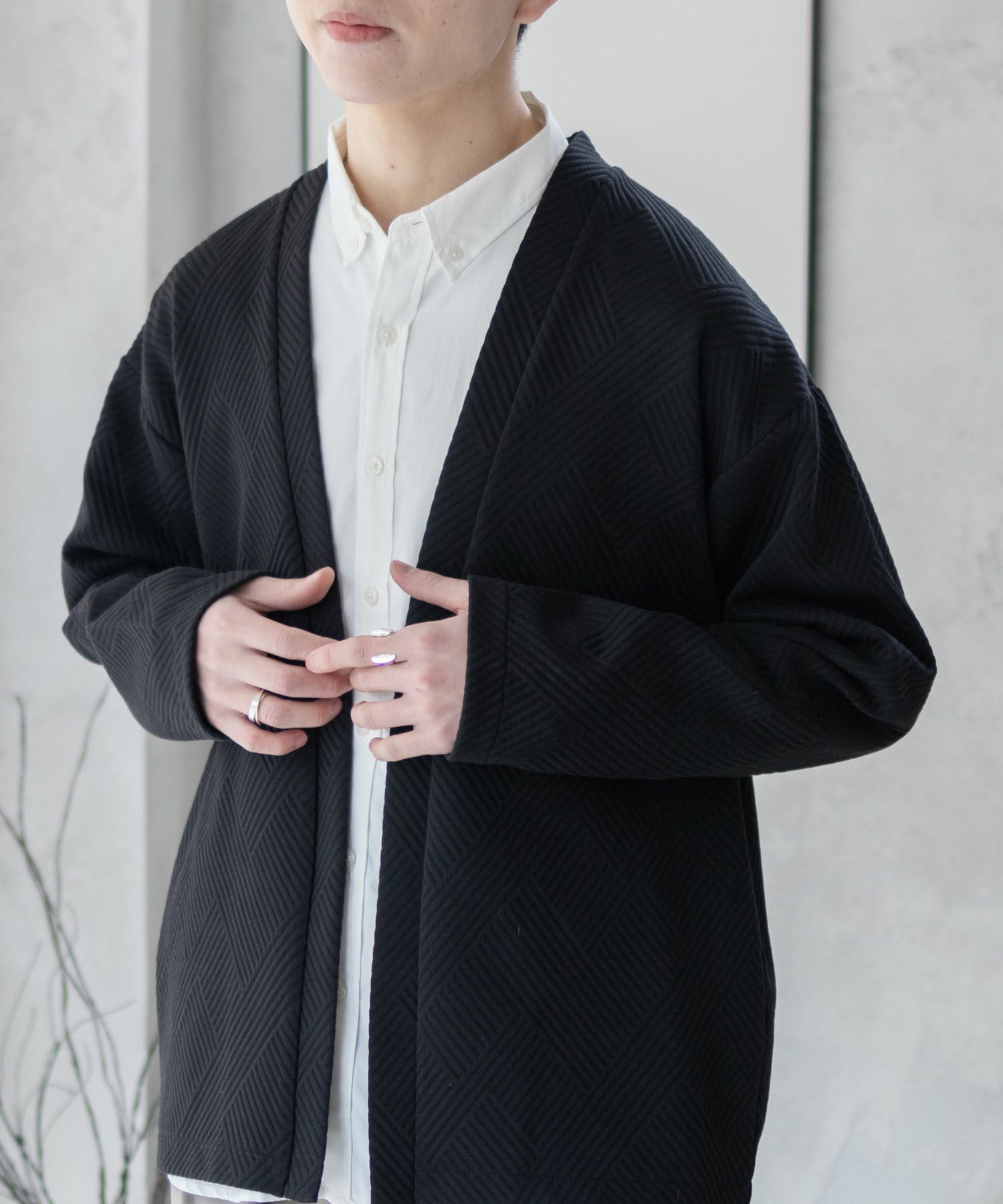 URBAN COLLECTION 膨れジャガードカーディガン メンズ