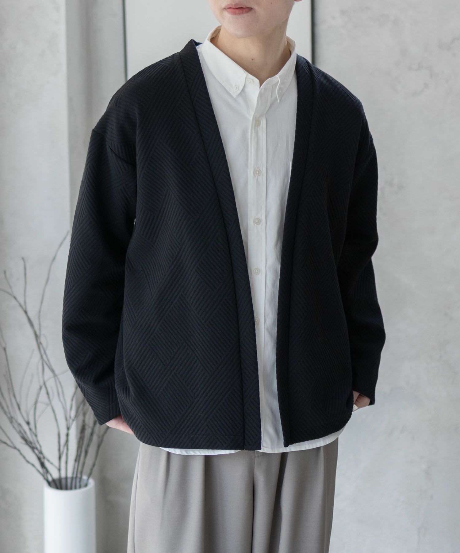 URBAN COLLECTION 膨れジャガードカーディガン メンズ