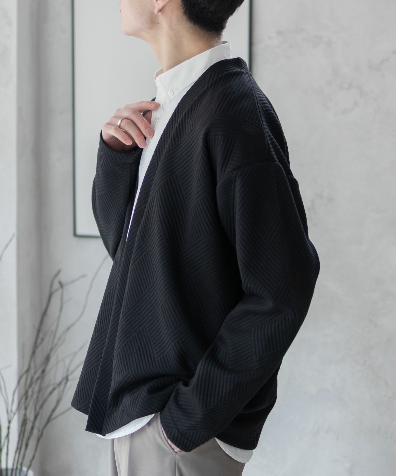 URBAN COLLECTION  膨れジャガードカーディガン メンズ商品サムネイル-8