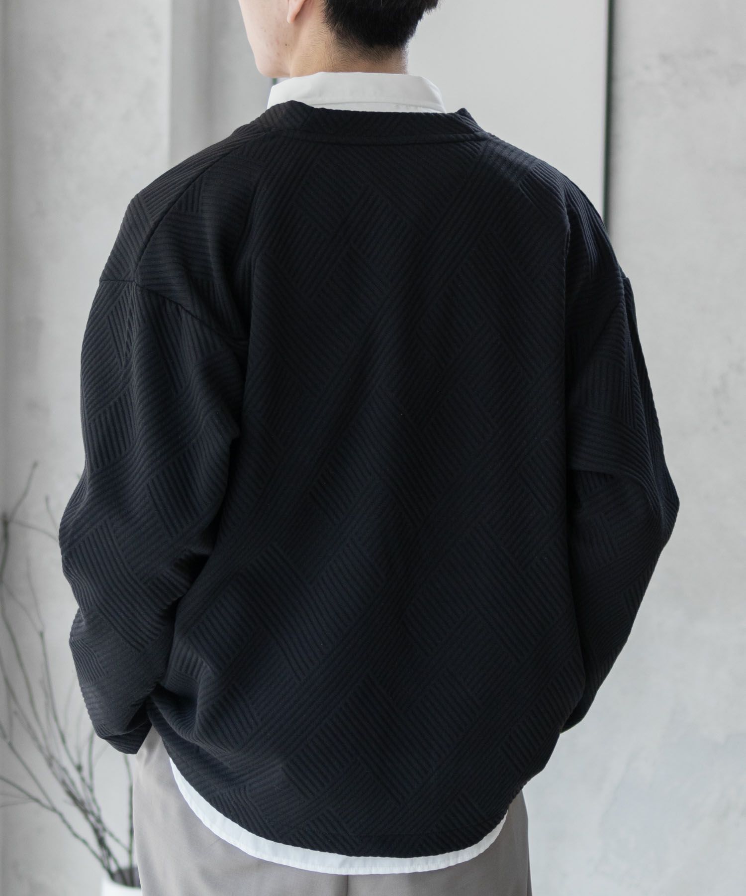 URBAN COLLECTION 膨れジャガードカーディガン メンズ