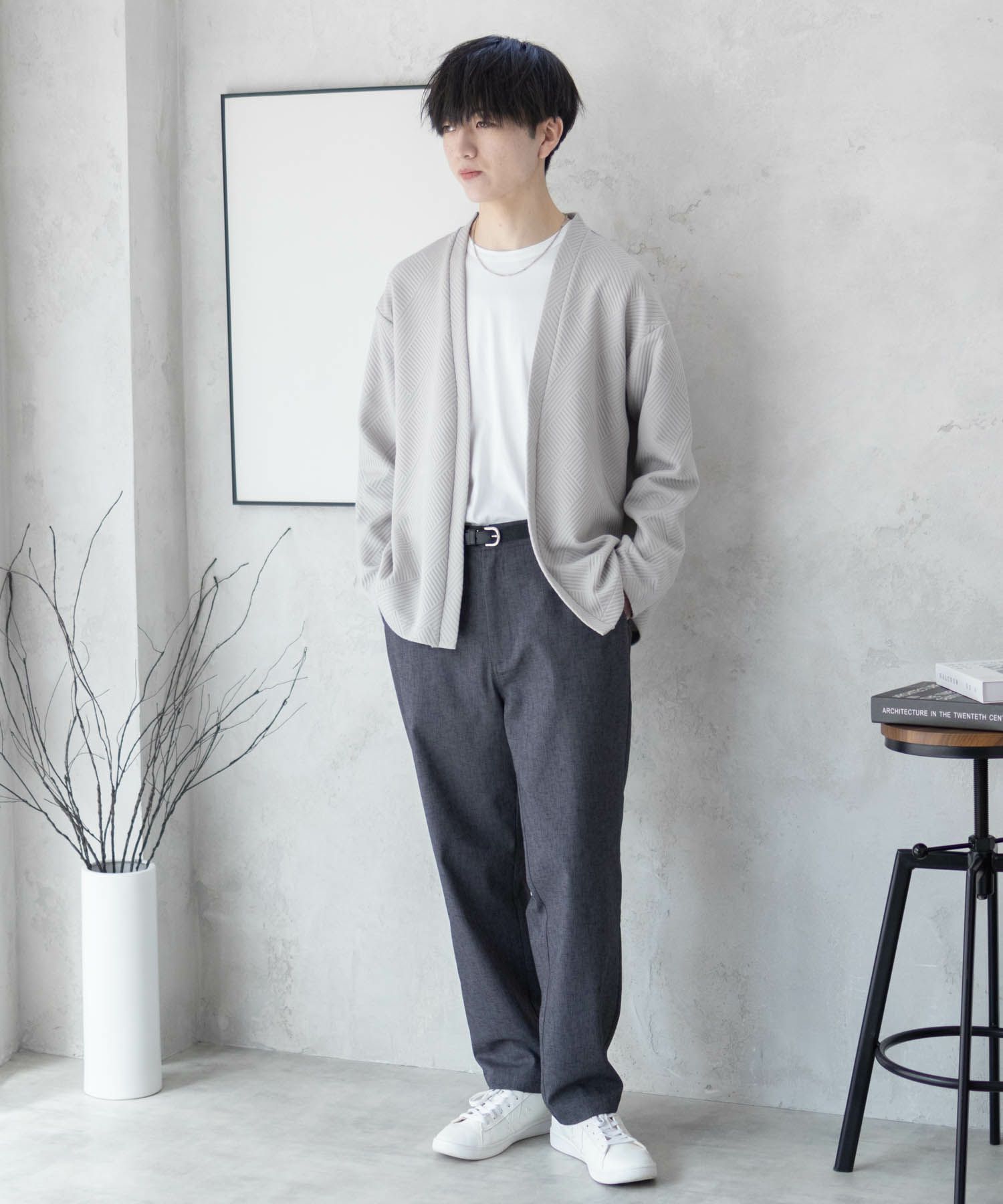 URBAN COLLECTION 膨れジャガードカーディガン メンズ