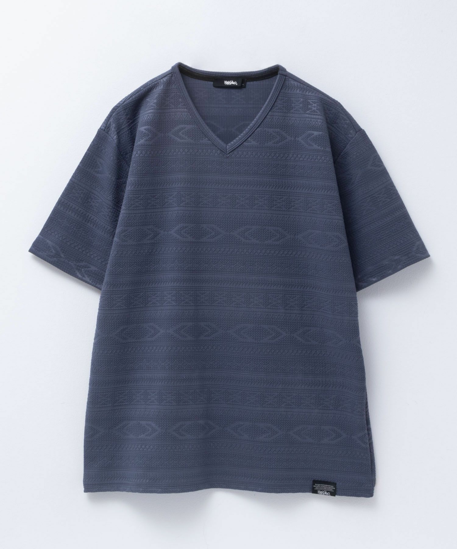 MOSSIMO  オルテガ柄ジャガードVネックTシャツ メンズ メール便 対応商品商品サムネイル-5