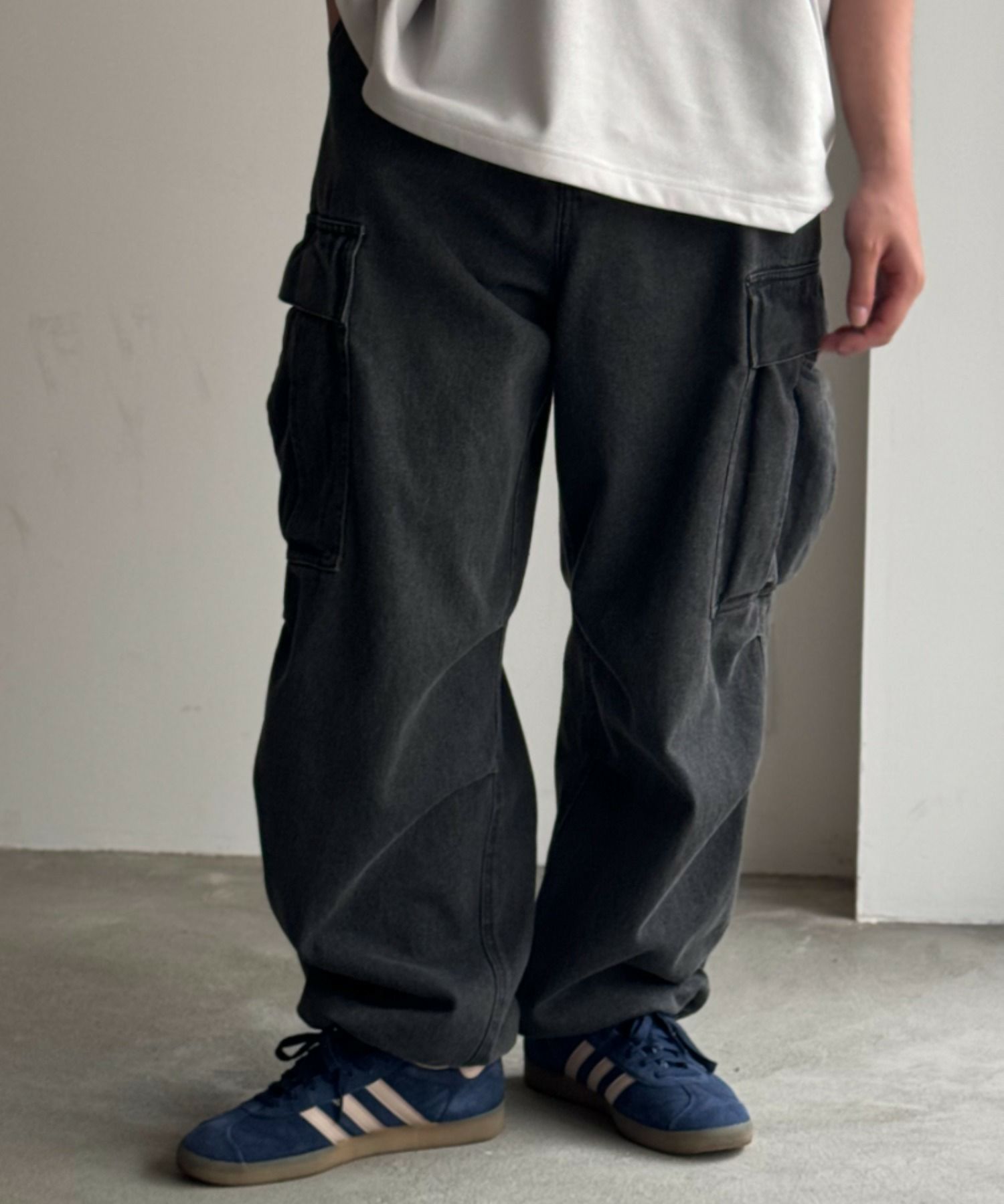 NAVY デニムカーゴパンツ メンズ