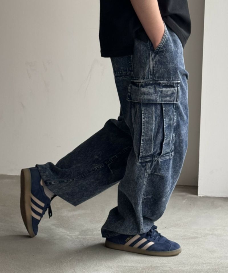 NAVY デニムカーゴパンツ メンズ
