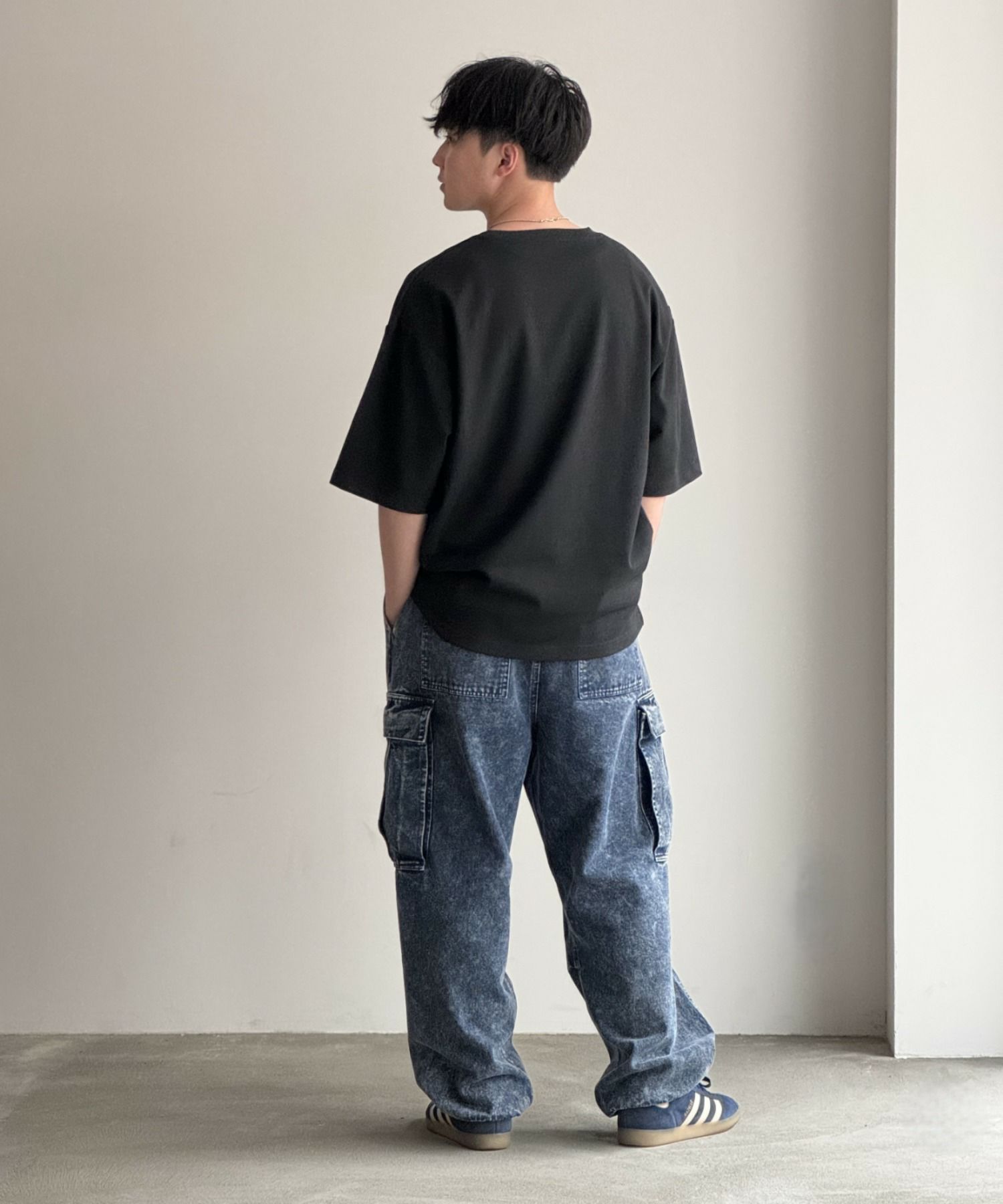 NAVY デニムカーゴパンツ メンズ