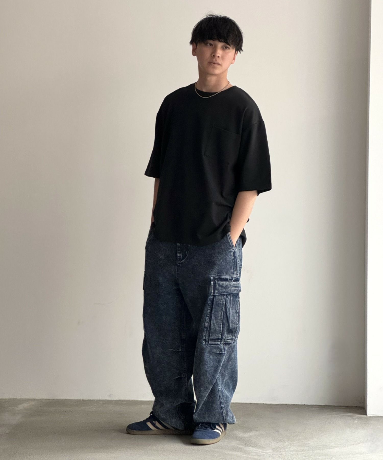 NAVY デニムカーゴパンツ メンズ