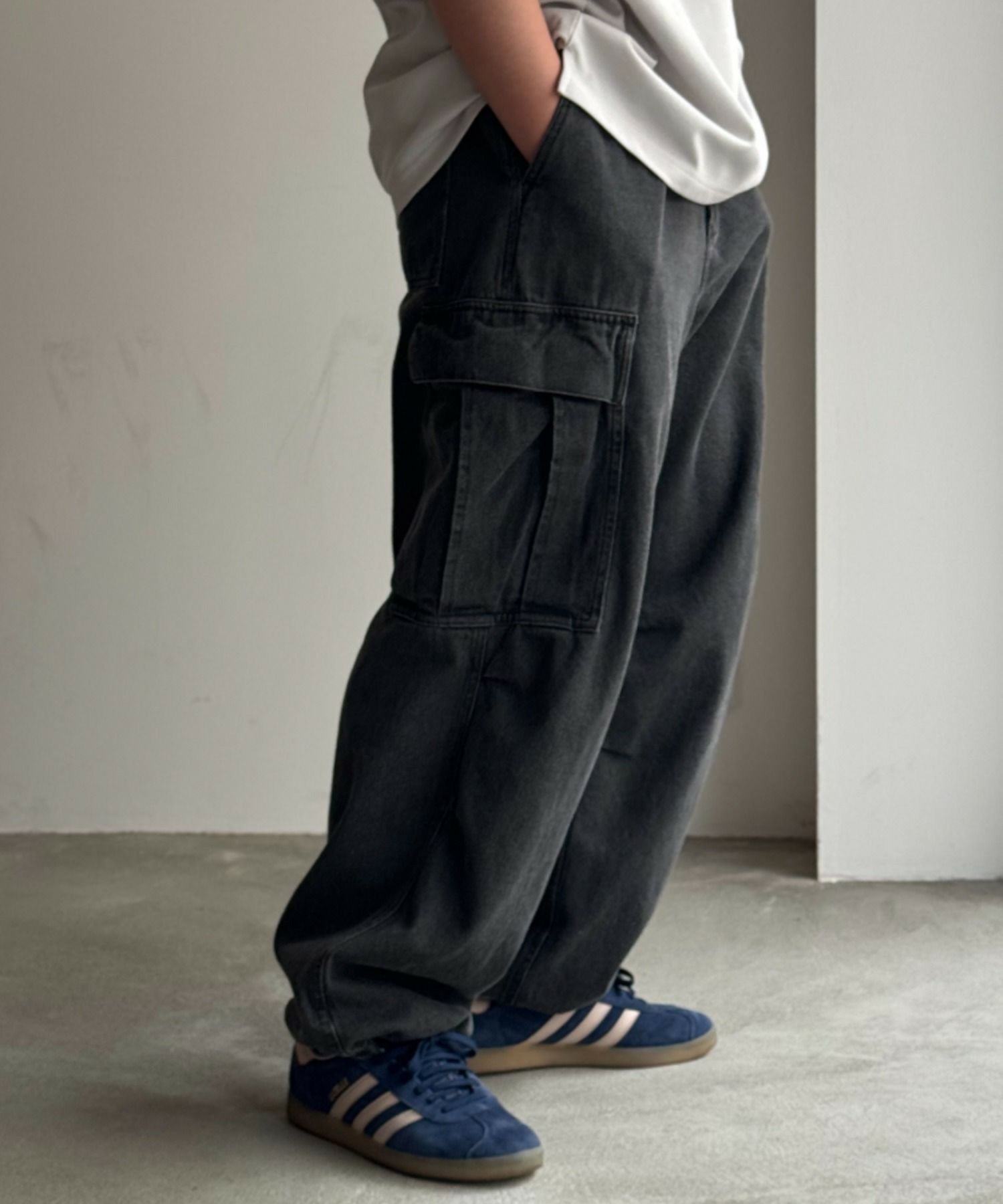 NAVY デニムカーゴパンツ メンズ