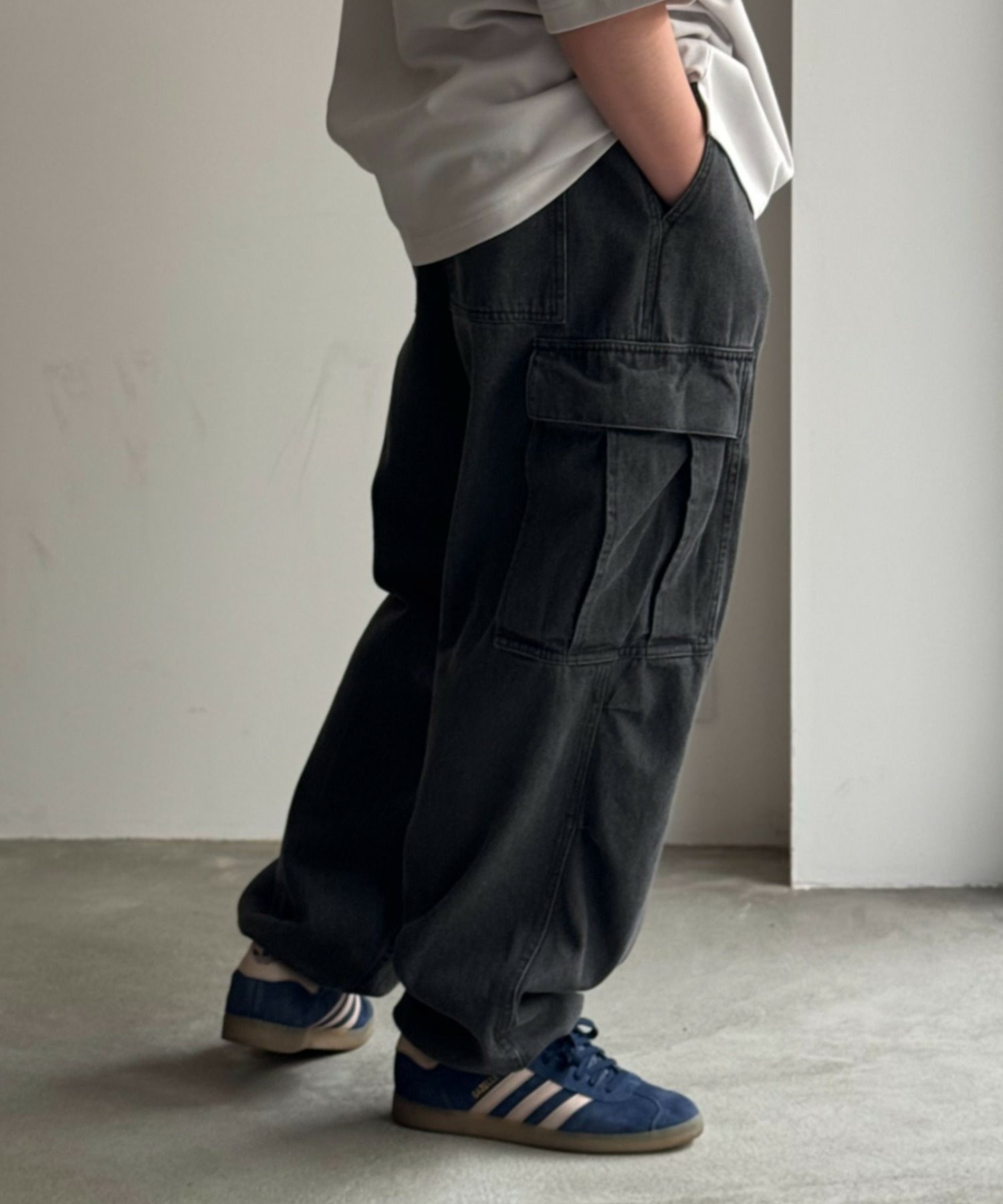 NAVY デニムカーゴパンツ メンズ