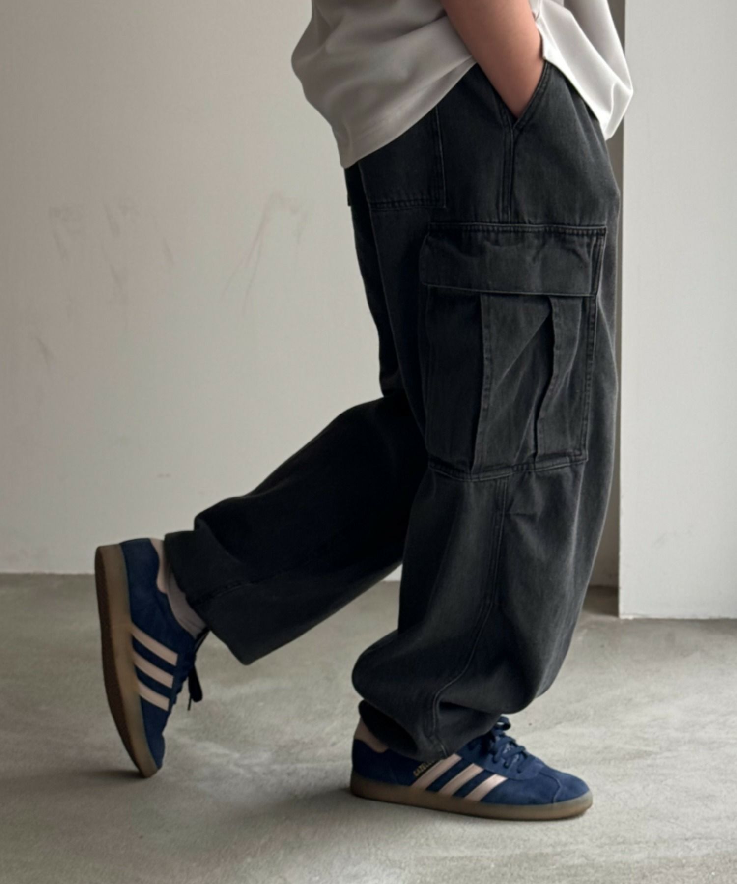 NAVY デニムカーゴパンツ メンズ