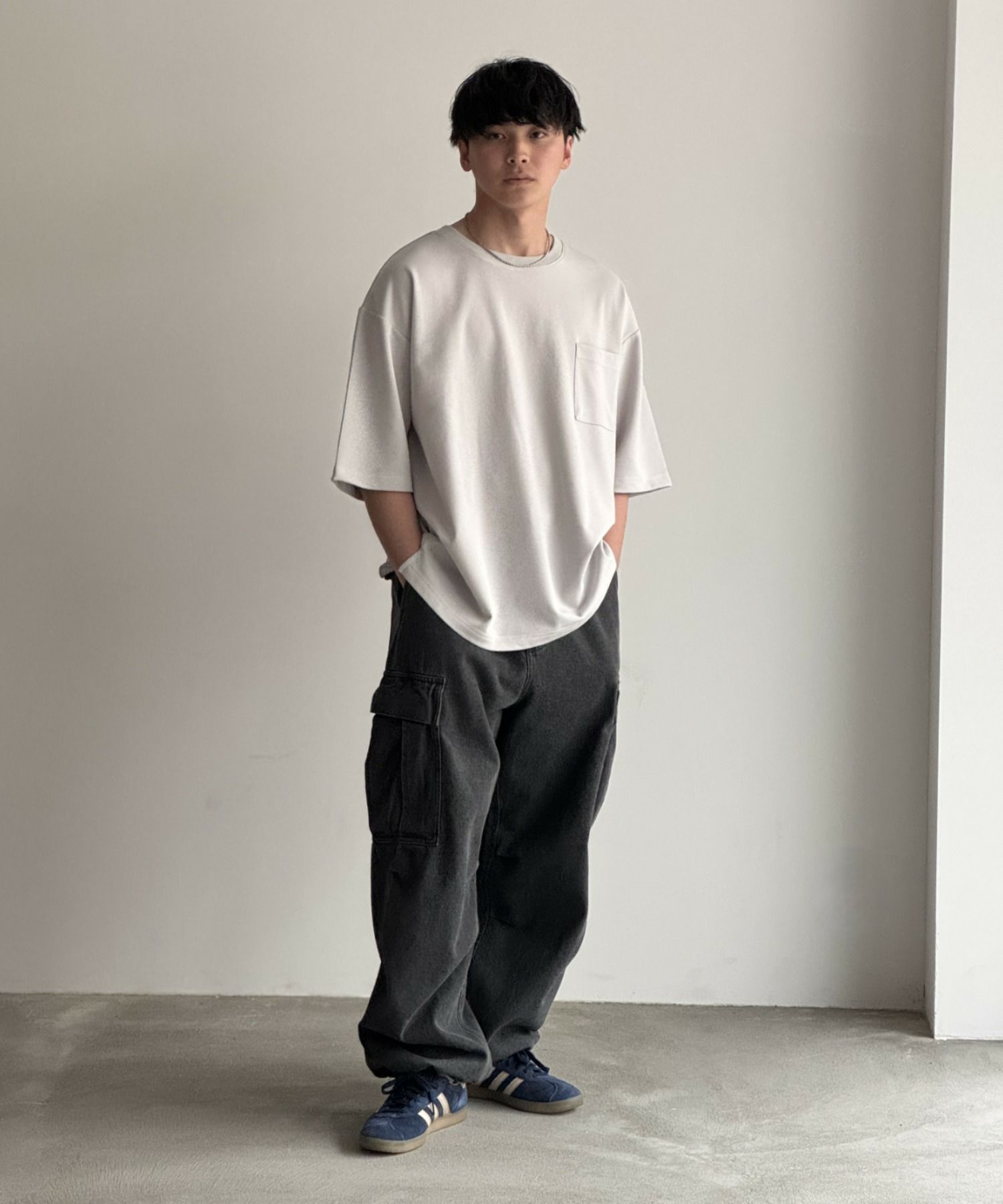 NAVY デニムカーゴパンツ メンズ