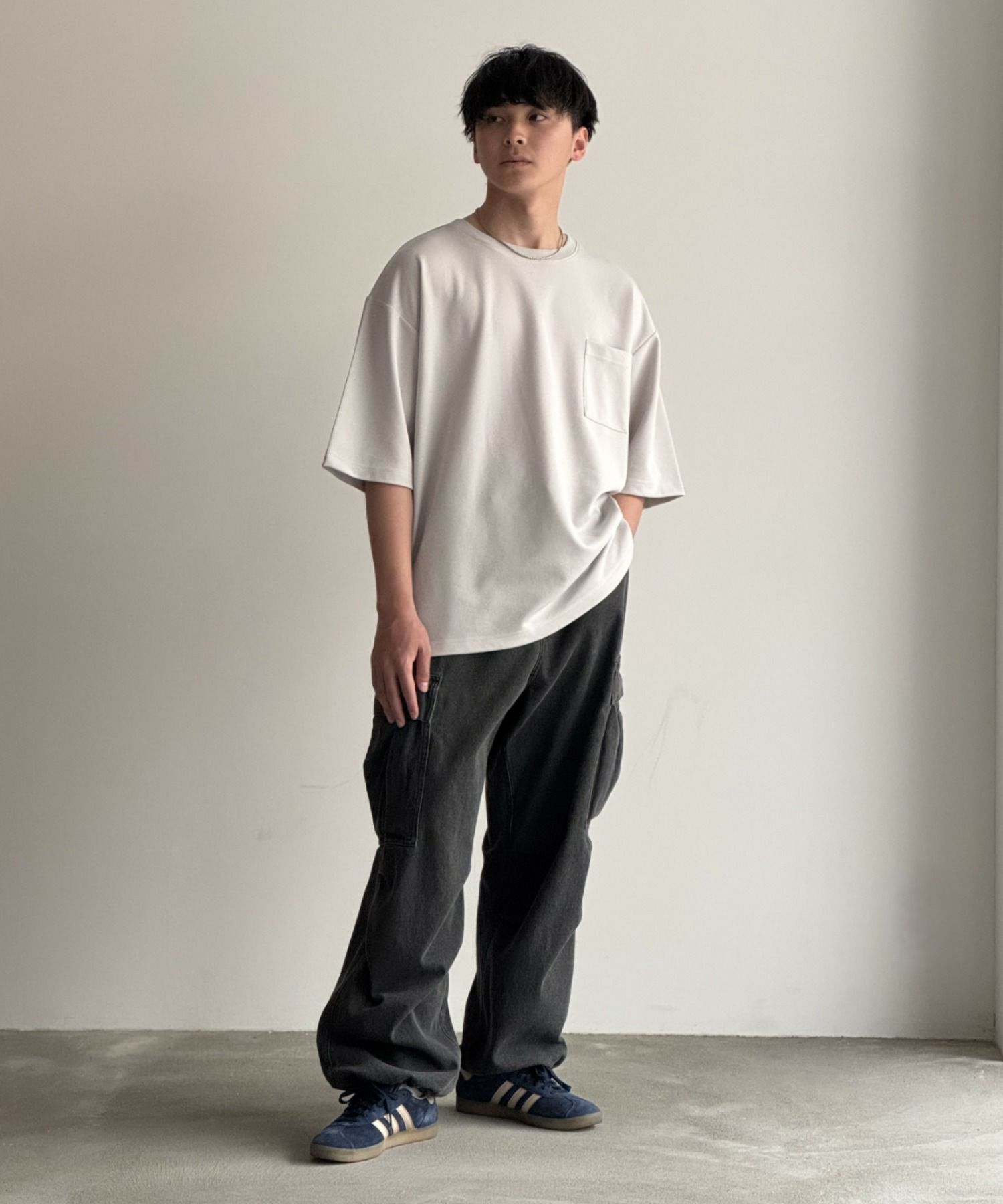 NAVY デニムカーゴパンツ メンズ