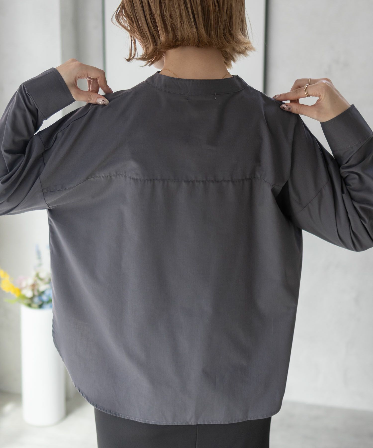 nAvy スキッパーブラウス レディース