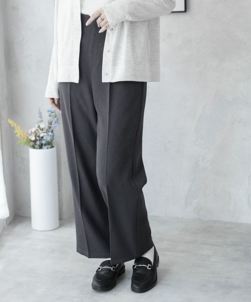 nAvy  ハイウエストワイドストレートパンツ レディース商品画像-3