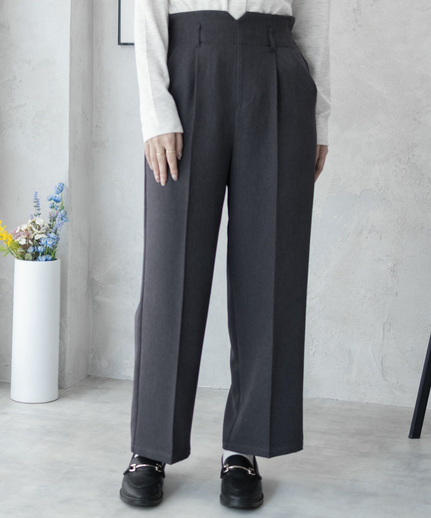 nAvy  ハイウエストワイドストレートパンツ レディース商品サムネイル-4