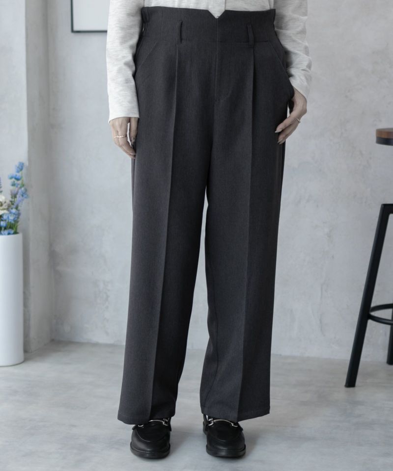 nAvy  ハイウエストワイドストレートパンツ レディース商品画像-6